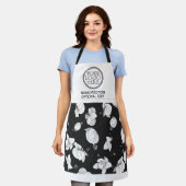 Tablier Logo de l'entreprise orchidée promotionnelle noir (Porté)