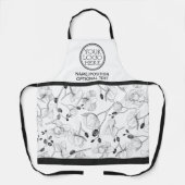 Tablier Logo de l'entreprise orchidées blanches promotionn (Recto)