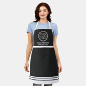 Tablier Logo de l'entreprise promotion noir et blanc (Porté)