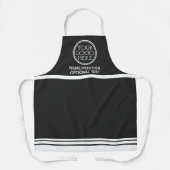 Tablier Logo de l'entreprise promotion noir et blanc (Recto)