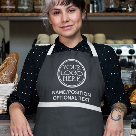 Tablier Logo de l'entreprise promotion noir et blanc