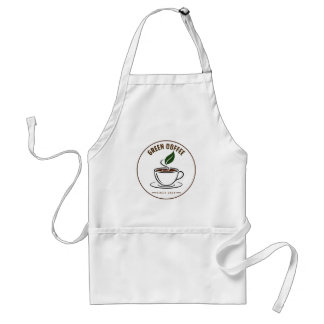 Tablier Logo de tasse de café simple avec feuille