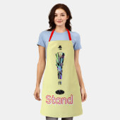 Tablier Logo debout Homme Solitaire Jaune  (Porté)
