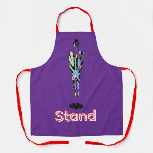 Tablier Logo debout Homme Solitaire Violet  