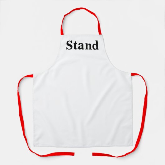 Tablier Logo debout sangles rouges Cuisine artisanale Chef (Recto)