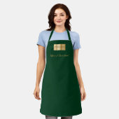 Tablier Logo d'entreprise de Noël employé vert (Porté)