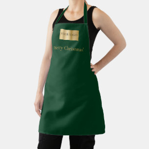 Tablier Logo d'entreprise de Noël employé vert