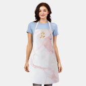 Tablier Logo d'entreprise en marbre rose (Porté)