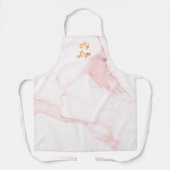 Tablier Logo d'entreprise en marbre rose (Recto)