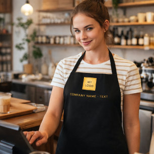 Tablier Logo d'entreprise en or noir