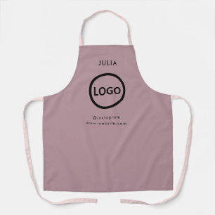 Tablier Logo d'entreprise Mauve Purple Nom du personnel de