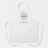 Tablier Logo d'entreprise | Moderne Minimal Simple Blanche (Recto)