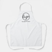 Tablier Logo d'entreprise noir et blanc personnalisé (Recto)