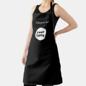 Tablier Logo d'entreprise personnalisé blanc Script simple (Insitu)