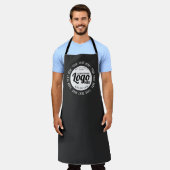 Tablier Logo d'entreprise personnalisé de marque noir (Porté)
