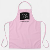 Tablier Logo d'entreprise personnalisé moderne rose pâle (Recto)