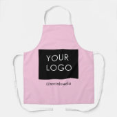 Tablier Logo d'entreprise professionnelle moderne rose (Recto)