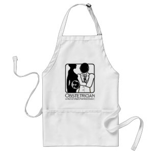 TABLIER LOGO D'OBSTÉTRICIEN - LE PERI ET LE COURRIER DR
