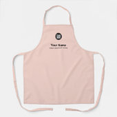 Tablier Logo du nom de l'employé rose vif personnalisé Apr (Recto)