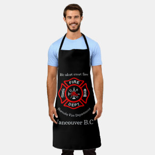 Tablier Logo du service d'incendie Badge rouge et noir Soy