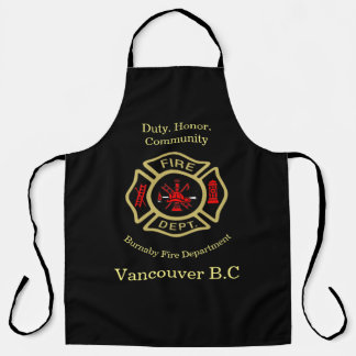 Tablier Logo du service d'incendie Honte de service Rouge