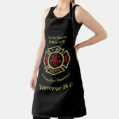 Tablier Logo du service d'incendie Honte de service Rouge  (Insitu)