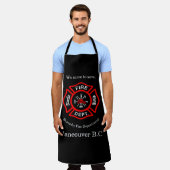 Tablier Logo du service d'incendie Nous servons à enregist (Porté)
