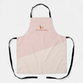 Tablier Logo En Terracotta Rose Simple Boulangerie Moderne (Recto)
