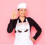 Tablier Logo Eyelashes Boulangerie Restauration Gâteaux Dé<br><div class="desc">Un tablier moderne et simplement personnalisable avec votre propre logo. Ayez beaucoup de succès dans votre cuisine. Je vous souhaite beaucoup d'expérience fantastique en tant que chef 😁 FlorenceKdesign</div>