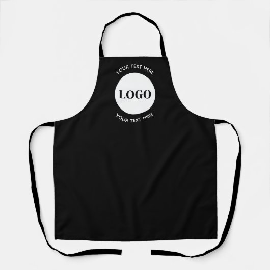 Tablier Logo Minimaliste Avec Texte Commercial (Recto)