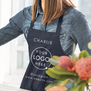 Tablier Logo Navy   Bleu Moderne Minimaliste Entreprise