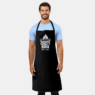 Tablier Logo noir sur barbecue de papa