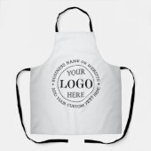 Tablier Logo personnalisé Arrière - plan gris flou (Recto)