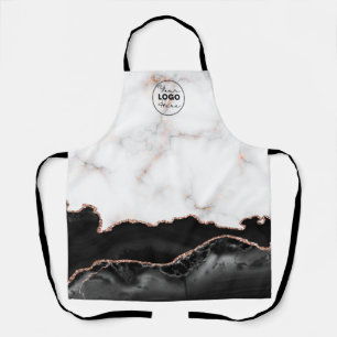 Tablier Logo personnalisé en marbre noir