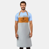 Tablier Logo personnalisé Nom de l'entreprise Grey Orange (Porté)