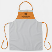 Tablier Logo personnalisé Nom de l'entreprise Grey Orange (Recto)