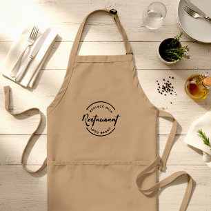 Tablier Logo personnalisé pour restaurants, cafés, boulang