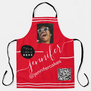 Tablier Logo photo personnalisé QR Menu CODE Restaurant R