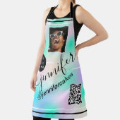 Tablier Logo photo personnalisée QR Menu CODE Holographe r (Insitu)