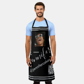 Tablier Logo photo personnalisée QR Menu CODE Restaurant (Porté)