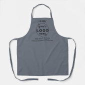 Tablier Logo professionnel minimaliste gris (Recto)