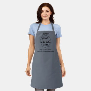 Tablier Logo professionnel minimaliste gris