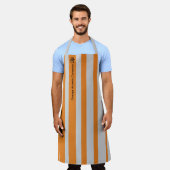 Tablier Logo Professionnel Nom de l'entreprise Grey Orange (Porté)