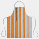 Tablier Logo Professionnel Nom de l'entreprise Grey Orange (Recto)