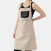 Tablier Logo Professionnel Personnalisé Moderne Beige (Insitu)