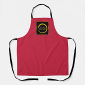 Tablier Logo professionnel rouge cardinal or noir moderne (Recto)
