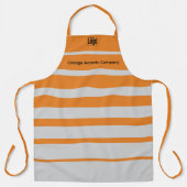 Tablier Logo Promotion Petite Entreprise Nom Grey Orange (Recto)