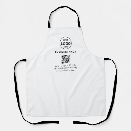 Tablier Logo Qr Code Business Modern Simple Professional (Recto)