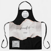 Tablier Logo Restaurant Boulangerie Restauration Cake Rose (Recto)