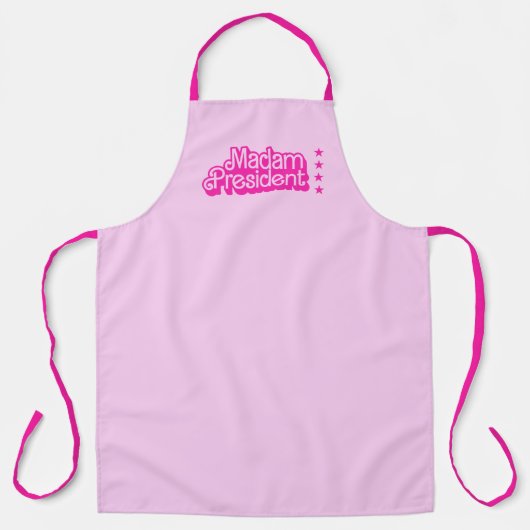 Tablier Logo rose "Madame la Présidente" (Recto)